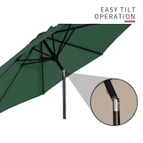 thumbnail of Ombrellone Da Giardino A Manovella Parasole Balcone Air Vent Inclinazione Regolabile Anti UV Impermeabile Mare Spiaggia Piscina Terrazzo 2.7 M Verde