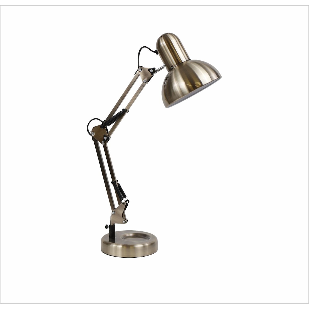 Lámpara de mesa articulada estilo retro-industrial en acabado bronce E27