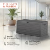 thumbnail of Casaria Auflagenbox Kissenbox Aufbewahrungsbox Woody Holzoptik Grau