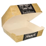 thumbnail of PAPSTAR 50 Burgerboxen, Pappe "pure" 8,5 cm x 15,5 cm x 15,5 cm "Good Food" XXL