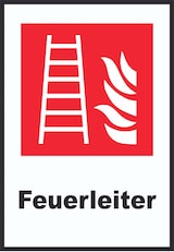 thumbnail of Feuerleiter Schild A4 Rückseite selbstklebend