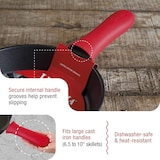 thumbnail of Victoria Funda Silicona Mango Protector para Sartenes de Hierro Fundido Ø 16,5-20 cm Resistente al Calor, VIC-35624, Rojo