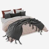 thumbnail of Polsterbett 160x200 cm, verstellbare Rückenlehne, Lattenrost inklusive, Dutch Velvet, Holzrahmen, minimalistisches Schlafzimmer, Beige