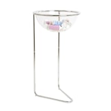 thumbnail of Danieli - Bancarella Espositore da Terra con Cesto Trasparente, Base in Metallo Cromato Lucido e Porta Avvisi