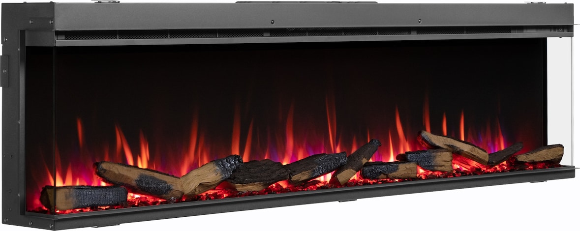 Elektrokamin Einbaukamin BALDERIA Athena 72 – Heizung bis 1500 W, schwarz