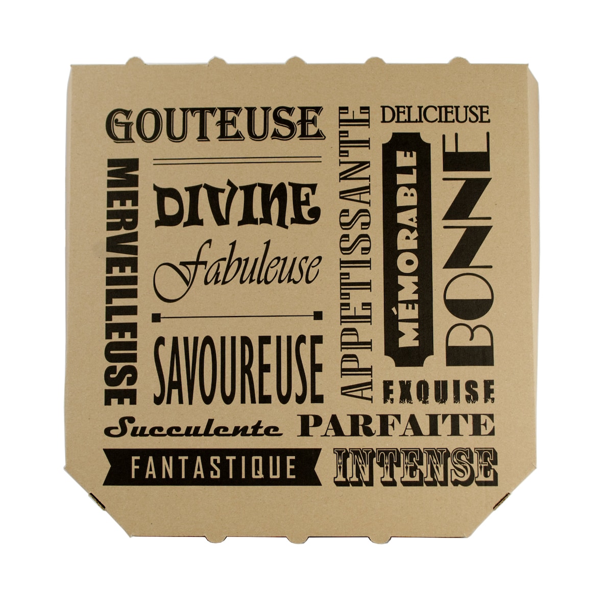 Boîte Pizza Green Box Treviso - Carton - 34,5 x 34,5 x 4 cm - par 100