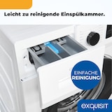 thumbnail of Exquisit Waschmaschine 8kg, Energieeffizienzklasse A, max. 1400 U/Min, Schnellprogramm, Aquastop, ECO, 16 Waschprogramme, WA58014-340A weiss