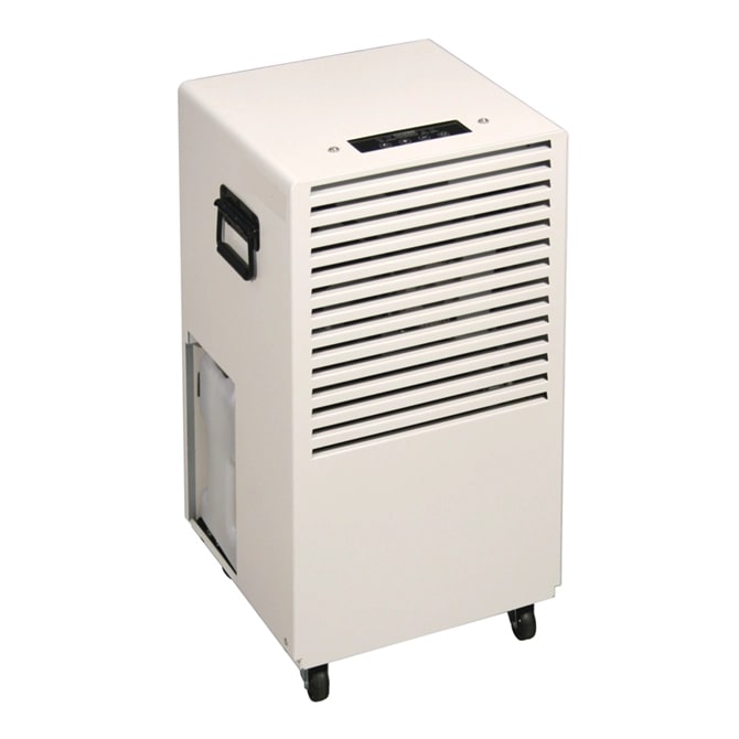 Desumidificador portátil profissional com fluxo de ar de 350 m³/h, capacidade de desumidificação de 26l/24h a 30°C/80%, faixa de trabalho 7-35°C