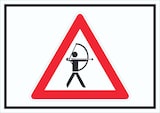 thumbnail of Achtung Bogenschießen Schild Symbol A2 (420x594mm)