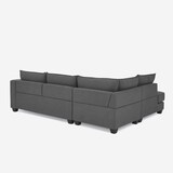 thumbnail of Divano design angolare 3 posti moderno in tessuto grigio Alhena-DI47753SXGS