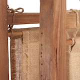 thumbnail of Bazar Bizar Paravent en bois de teck récupéré jute 205x178 cm naturel
