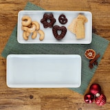 thumbnail of 2x ANNA Kuchenplatte weiß rechteckig aus Porzellan - 161881