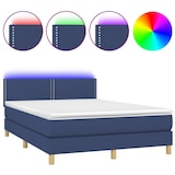 thumbnail of vidaXL Boxspringbett mit Matratze & LED Blau 140x190 cm Stoff
