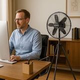 thumbnail of 50W Design Standventilator, Einstellbares Teleskopstativ 125-145Cm, 3 Geschwindigkeiten Oszillierend Neigbar Lifetime Air