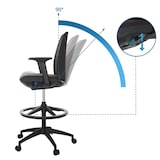 thumbnail of Sedia da lavoro / Sedia da banco NESTORA WORK tessuto nero hjh OFFICE