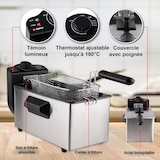 thumbnail of Elektrische Öl-Fritteuse Wanne 3L 2000W 190°C ALPINA