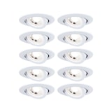 thumbnail of Paulmann LED Einbauleuchte 3-Step-Dim 10er-Set schwenkbar  rund 82mm 70°  10x4,8W 10x450lm 230V dimmbar 3000K Weiß 99995