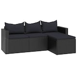 thumbnail of vidaXL Loungeset poly rattan zwart