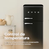 thumbnail of EVVO Frigorífico 2 puertas F45 Retro Negro, refrigerador 170 litros, congelador 45 litros, Crisper Zone