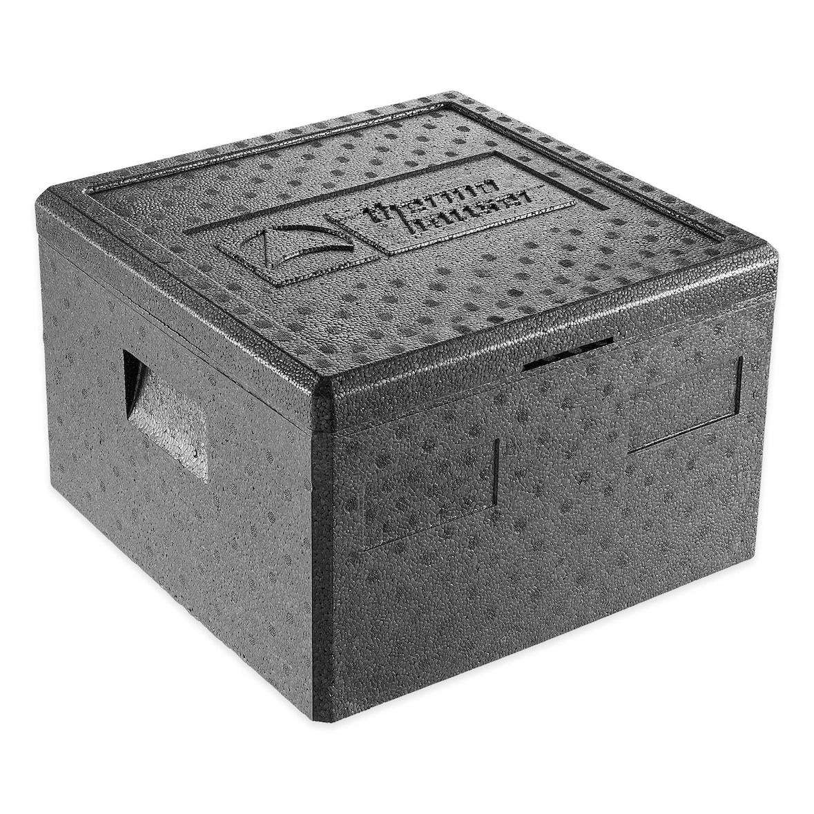 thermohauser EPP-thermobox Pizza zwart met deksel - 25 liter volume - 41 x 41 x 25,5 cm - pizzabox voor bezorgdienst