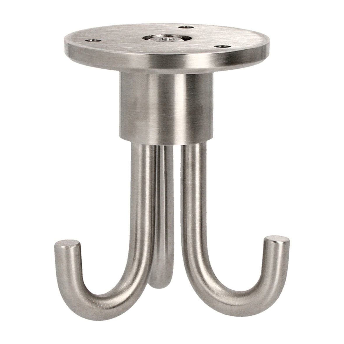 Deckenhaken für Garderobe – Edelstahl 3-fach Kleiderhaken drehbar matt gebürstet