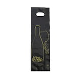thumbnail of Tasche 1 Plastikflasche HDPE schwarz ausgeschnittene Griffe 12+ 3/3 x 46 cm pro 1000 - Gimex
