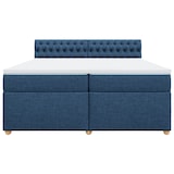thumbnail of vidaXL Boxspringbett mit Matratze Blau 200x200 cm Stoff