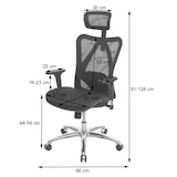 thumbnail of SIHOO silla de oficina silla de escritorio, ergonómica, reposabrazos ajustables, 150kg capacidad de carga ~ cubierta gris, marco blanco