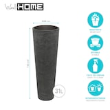 thumbnail of WellHome - Blumentopf aus Rotationsgeformtes Polyethylen 31L Ø48x135cm in farbe Granitschwarz - Tubra Round SLIM HIGH