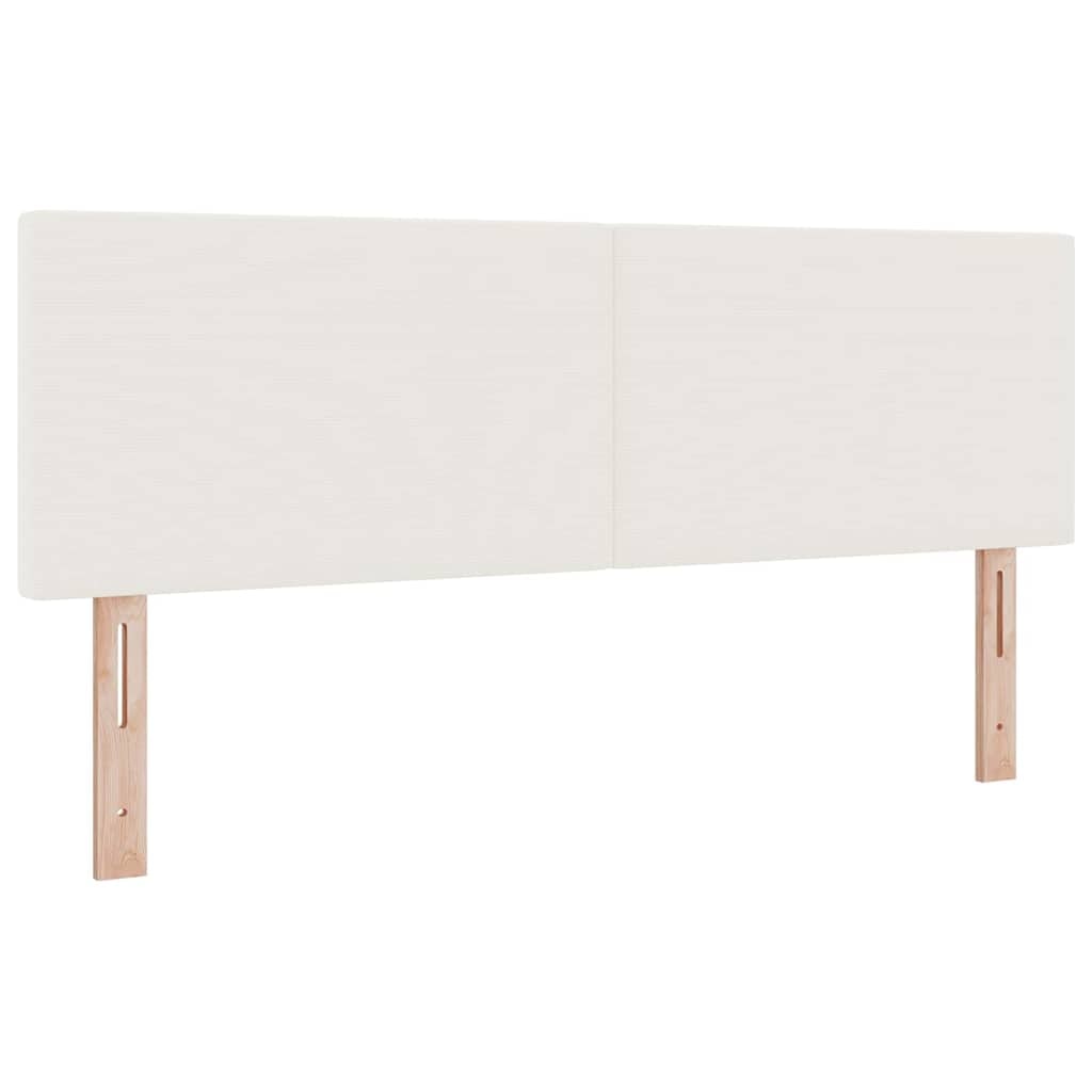 vidaXL Kopfteil mit Kopfteil Creme 140 cm Rippstoff
