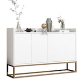 thumbnail of Merax Modernes Sideboard im minimalistischen Stil 4-türiger griffloser Buffetschrank für Esszimmer, Wohnzimmer, Küche weiß