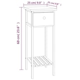 thumbnail of Table d'appoint avec tiroir 25x25x60 cm Bois massif de noyer  Modèle Atlas Signature Plus