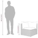 thumbnail of vidaXL Garten-Ecksofa mit Kissen Schwarz Poly Rattan