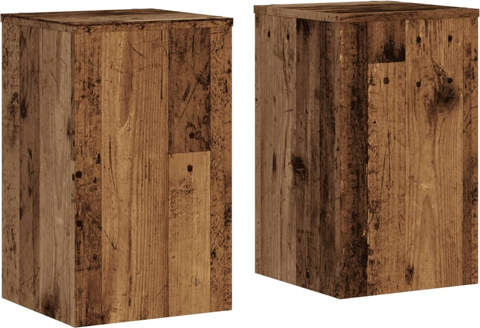 vidaXL Pflanzenständer 2 Stk. Altholz-Optik 30x30x50 cm Holzwerkstoff