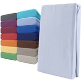 thumbnail of Spannbettlaken Jersey 100% Baumwolle 140-160x200 cm Weiß