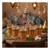 thumbnail of Tasses à thé dorées orientales - lot de 6