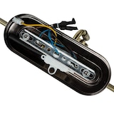 thumbnail of Licht-Erlebnisse Badlampe Spiegel GRANDO in Bronze Edelstahl Glas 3-flammig E14 flexible Wandleuchte Jugendstil, 1/1/913