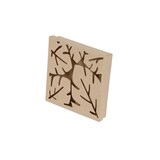 thumbnail of Décopatch 4x Braunes Pappmaché, viereckige Schachtel Pflanze 17x17x3cm - Kartonbraun BT075C