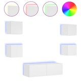 thumbnail of vidaXL 5-tlg. TV-Wohnwand mit LED-Leuchten Weiß