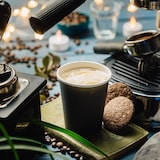 thumbnail of BIOZOYG 1000 Stück Einwegbecher 300ml / 12oz Pappbecher Einmalbecher schwarz bedruckt Kaffee Heißgetränke Recycling biologisch kompostierbar