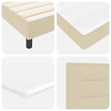 thumbnail of vidaXL Boxspringbett mit Kopfteil Creme 120 x 190 cm Stoff