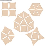 thumbnail of Toldo UV HDPE 3,6x3,6x5,1 Vela Protección Solar Triangular Techo Balcón beige