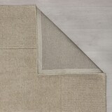 thumbnail of Handgewebter Wollteppich mit feinen Randdetails, `Mole`. Farbe: Beige, 160x230 cm | Kadima Design