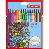 thumbnail of STABILO Pochette de 18 feutres de dessin Pen 68 pointe moyenne
