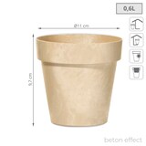 thumbnail of Prosperplast - Maceta CUBE BETON EFFECT 0,6L - 11x11x9,7cm en color Crema