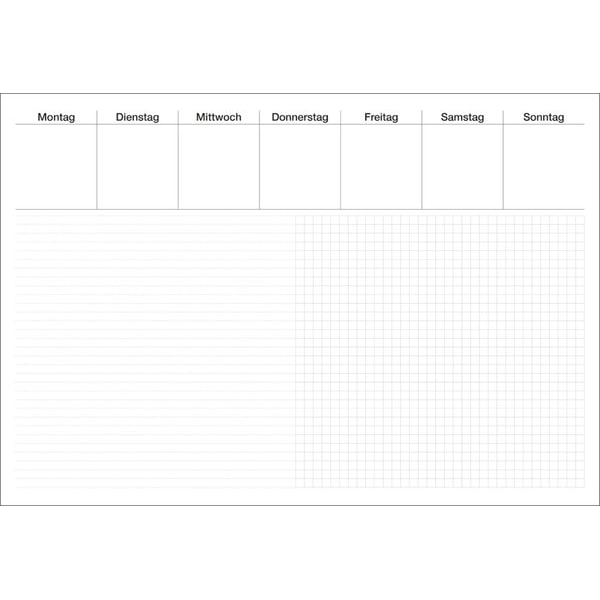 Schreibunterlage, 600x420mm, liniert/kariert, 30 Blatt