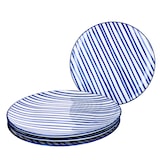 thumbnail of 4er Set Speiseteller 27cm Streifen Seaside - Ritzenhoff 270228