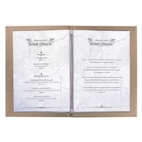 thumbnail of SIGEL SM208 Speisekarten-Mappen 10 Stück inkl. Aufbewahrungsbox, Gummi-Bindung, A4, beige mit Leinenstruktur