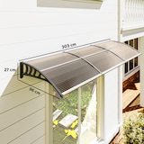 thumbnail of Tejadillo de Protección 303x96 cm Marquesina Exterior para Puertas y Ventanas contra Sol y Lluvia con Regleta de Aluminio PP Policarbonato
