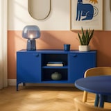 thumbnail of Moderne buffetkast met 2 deuren L120 cm van donkerblauw metaal